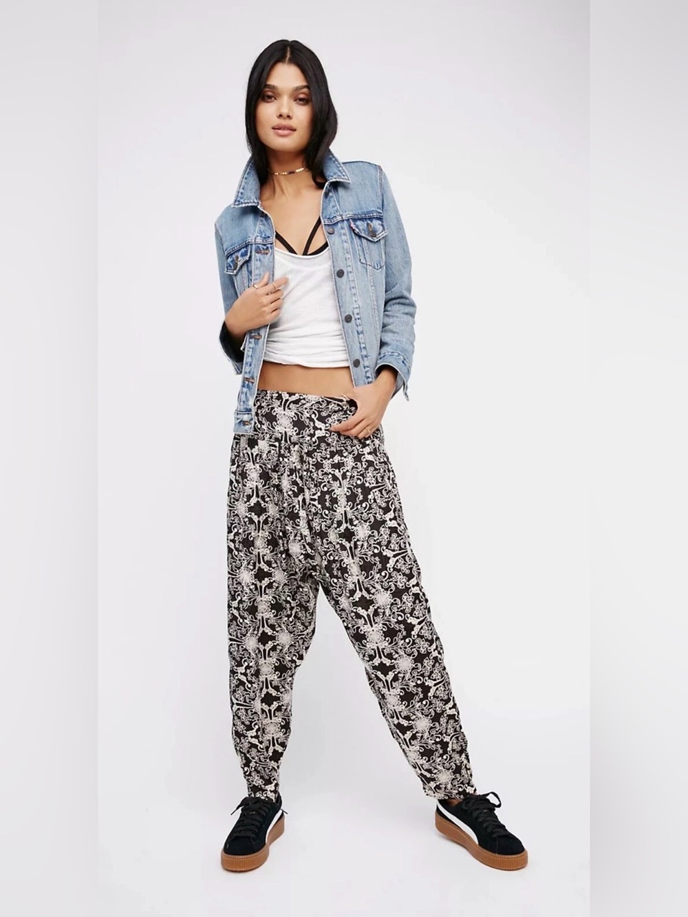 Free People Casablanca harem pant viscose size small